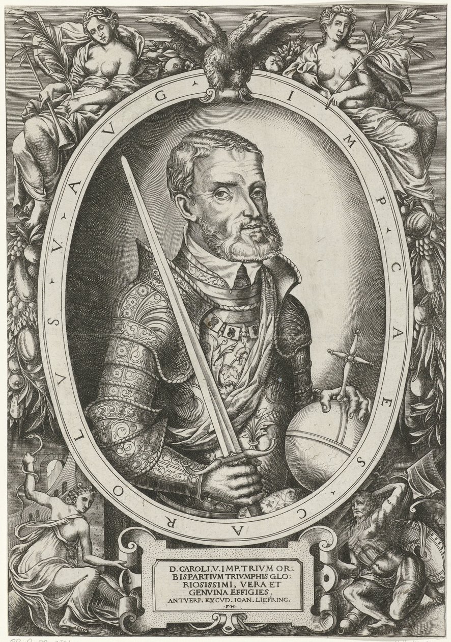 Portræt af Karel V af Habsburg af Frans Huys