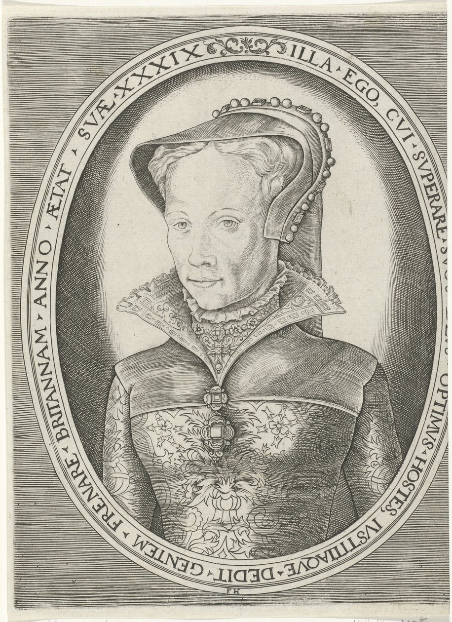 Portræt af Mary I Portrætter af konger, dronninger, prinser og prinsesser (serietitel) af Frans Huys