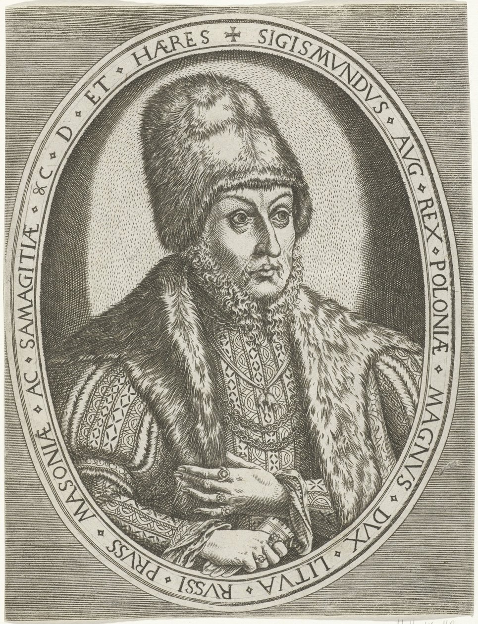 Portræt af Sigismund II august Portrætter af konger, dronninger, prinser og prinsesser (serietitel) af Frans Huys