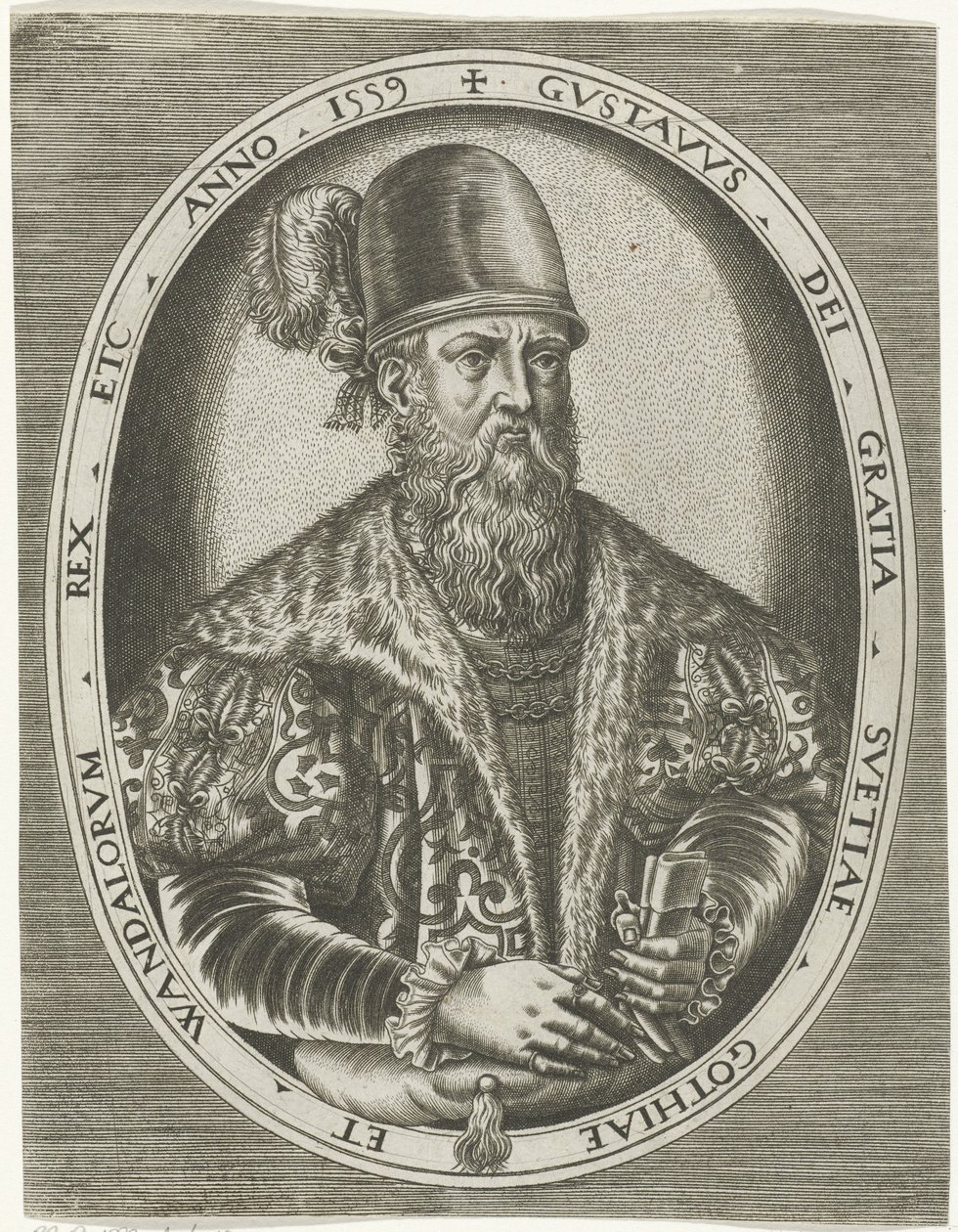Portræt af kong Gustav I af Sverige Portrætter af konger, dronninger, prinser og prinsesser (serietitel) af Frans Huys