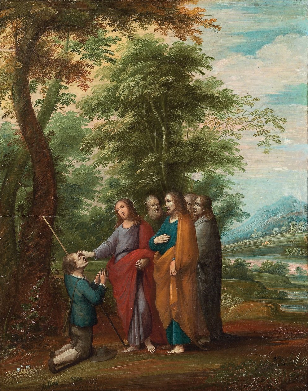 Scener fra Kristi liv og hans lære (olie på panel) af Frans III (attr. to) Francken