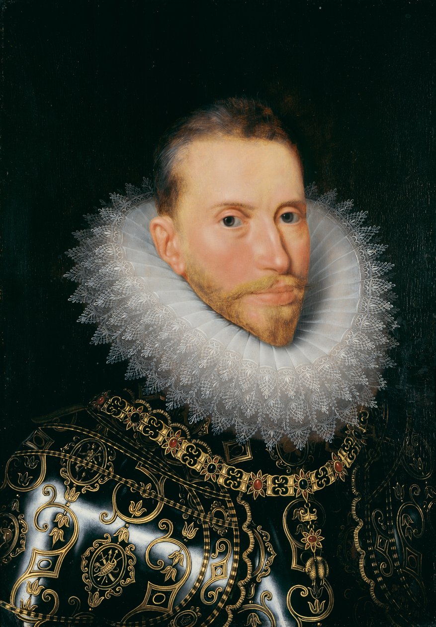 Ærkehertug Albrecht, ca. 1601-20 (olie på panel) af Frans II (after) Pourbus