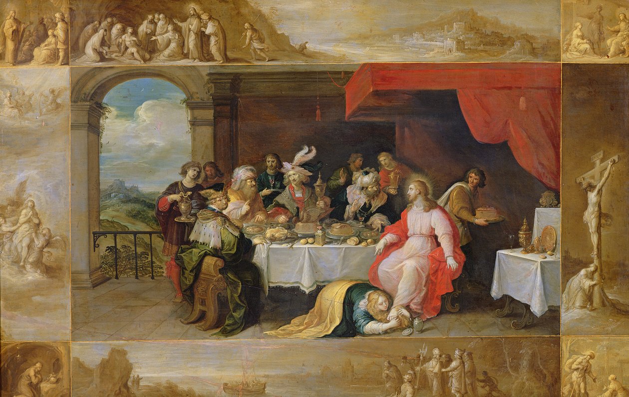Kristus i farisæeren Simons hus, 1637 af Frans II Francken the Younger