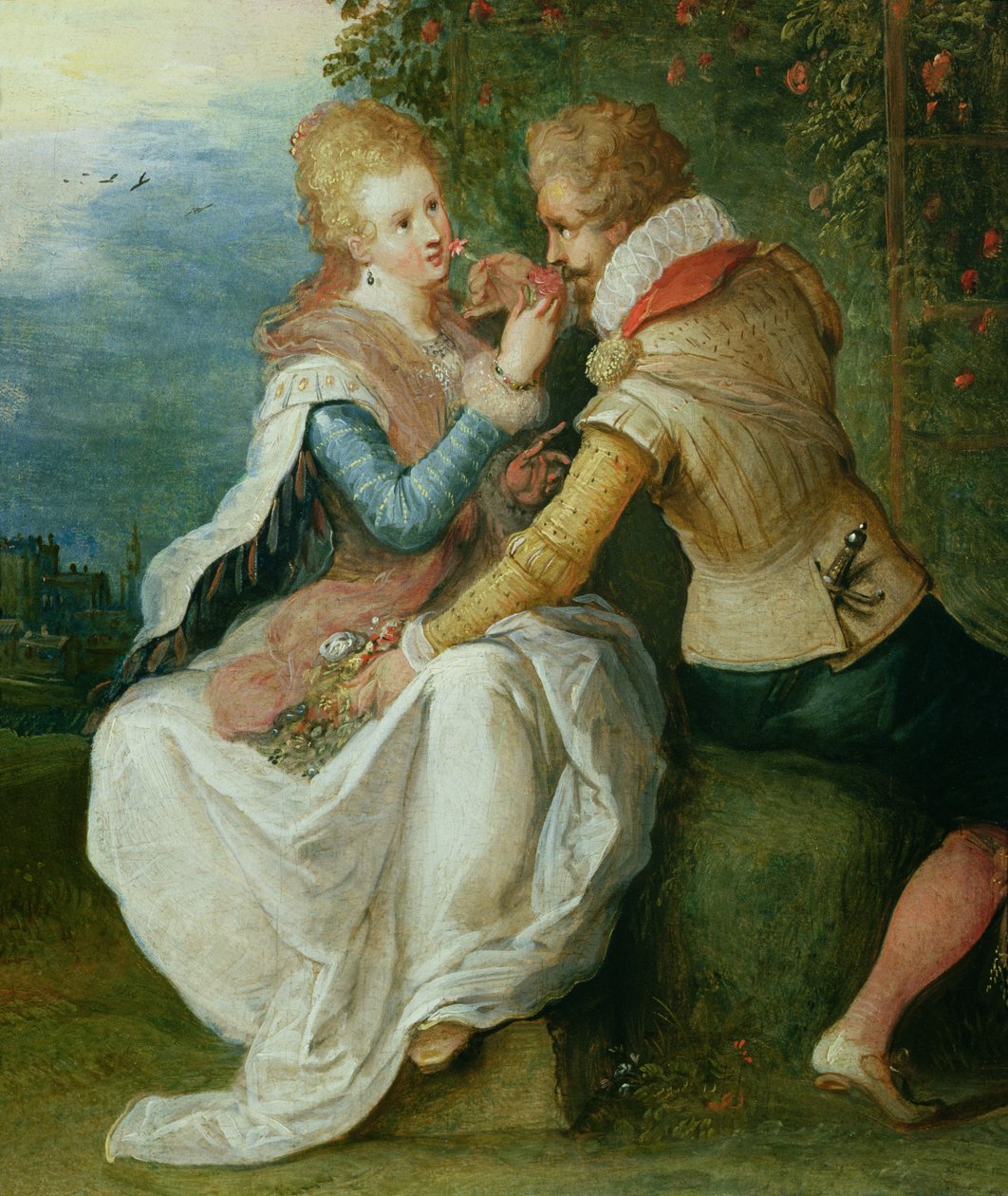 To elskere i en have af Frans II Francken the Younger
