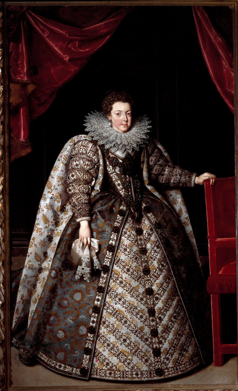 Portræt af Elisabeth af Frankrig (Elisabeth de Bourbon) af Frans II Pourbus