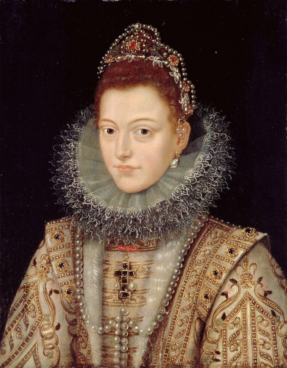 Portræt af Isabella Clara Eugenia (1566-1633) ca. 1599 af Frans II Pourbus