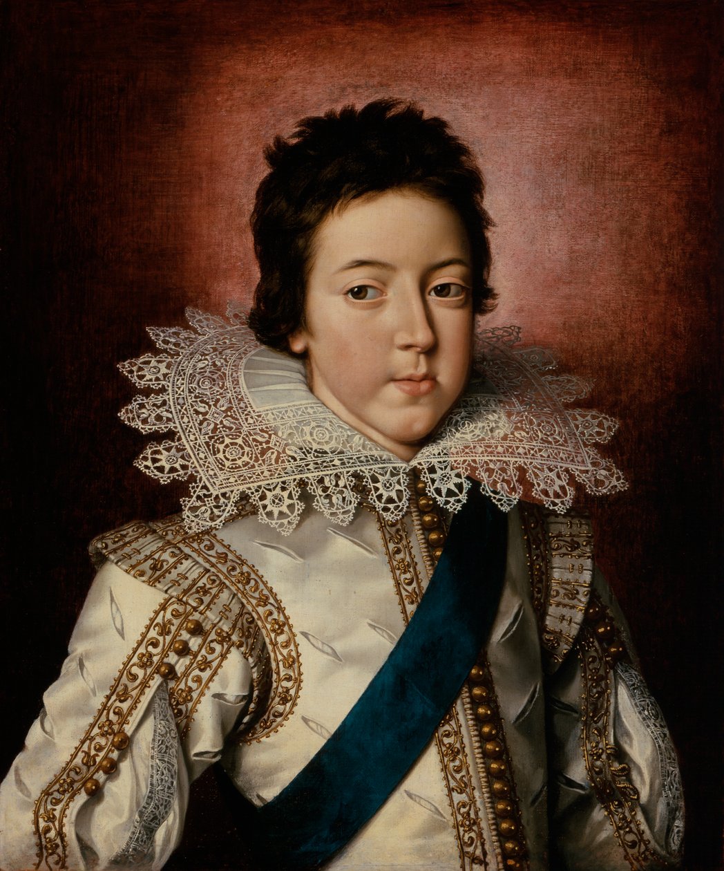 Portræt af Louis XIII, konge af Frankrig, som dreng, ca. 1616 af Frans II Pourbus