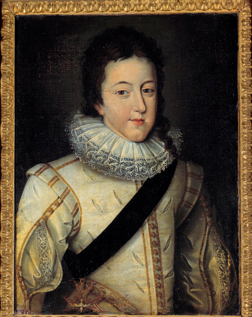 Portræt af Ludvig XIII, konge af Frankrig og Navarra (1601-1643) ved hans ægteskab i 1616 (h s/t 0,64 x 0,44) efter Frans Pourbus Le Jeune (Francois (Franz) Porbus af Frans II Pourbus
