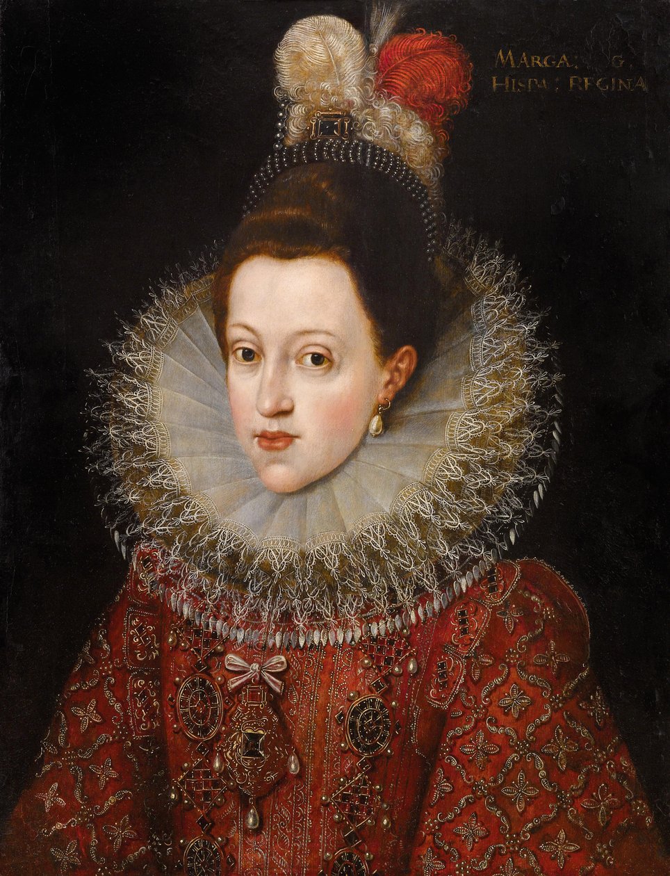 Portræt af Margaret af Østrig (1584-1611) af Frans II Pourbus