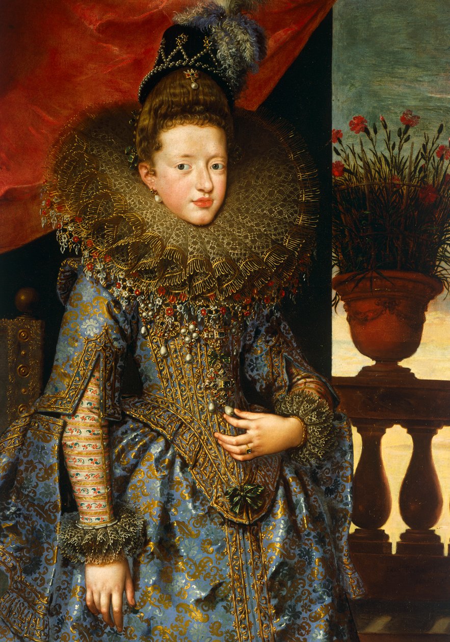 Portræt af Margherita af Savoyen, af Frans Pourbus den Yngre, olie på lærred af Frans II Pourbus