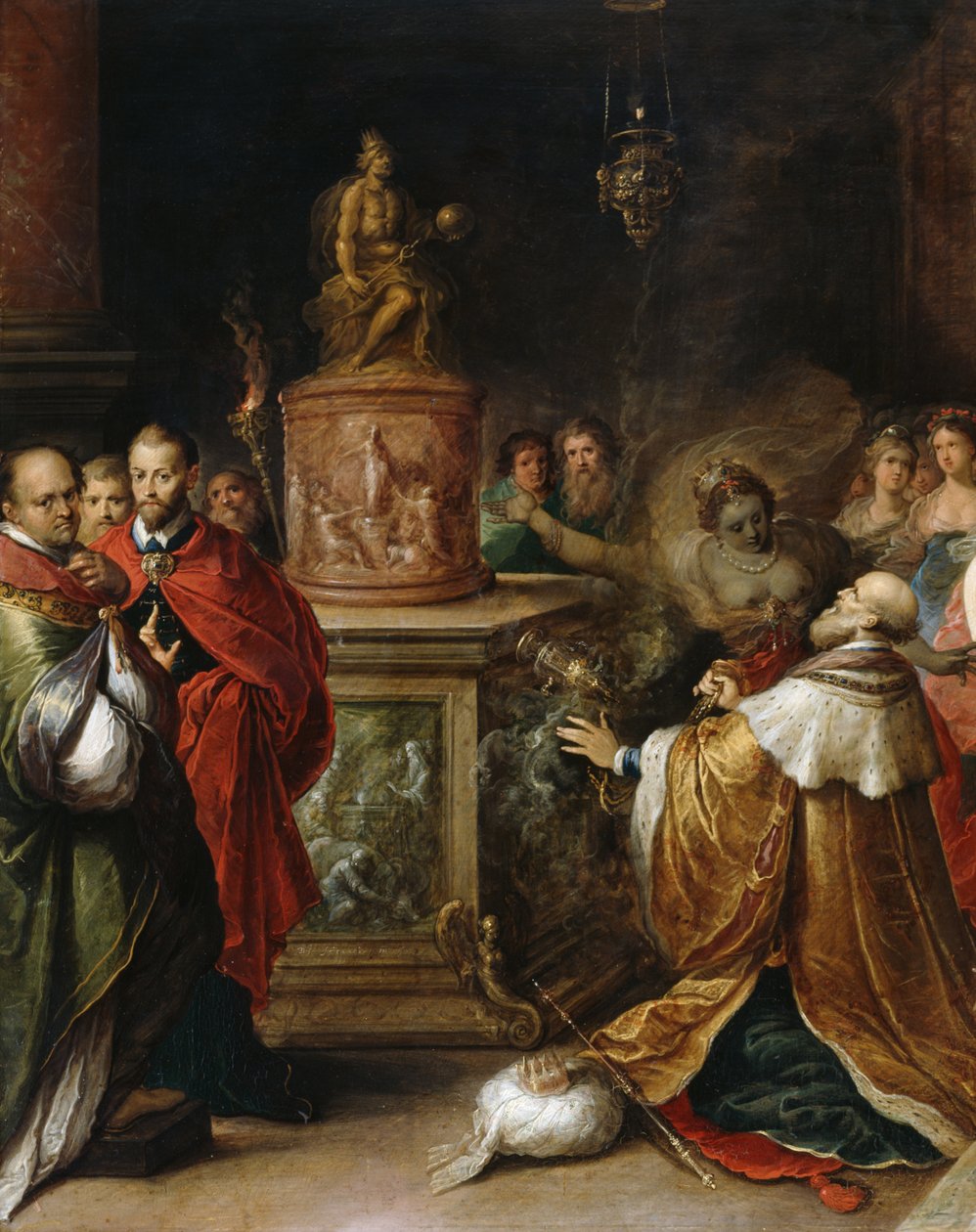 The Idolatry of Salomon, ca. 1622 (olie på panel) af Frans II the Younger Francken