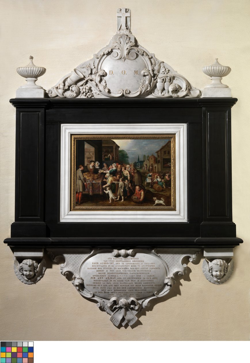 The Seven Works of Mercy (olie på panel) af Frans II the Younger Francken