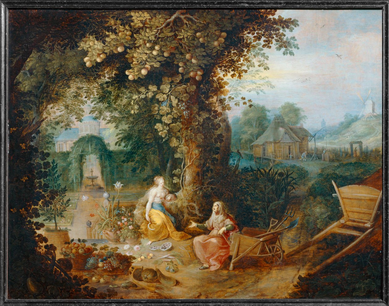 Vertumne et Pomone - Vertumnus og Pomona ... af Frans II the Younger Francken