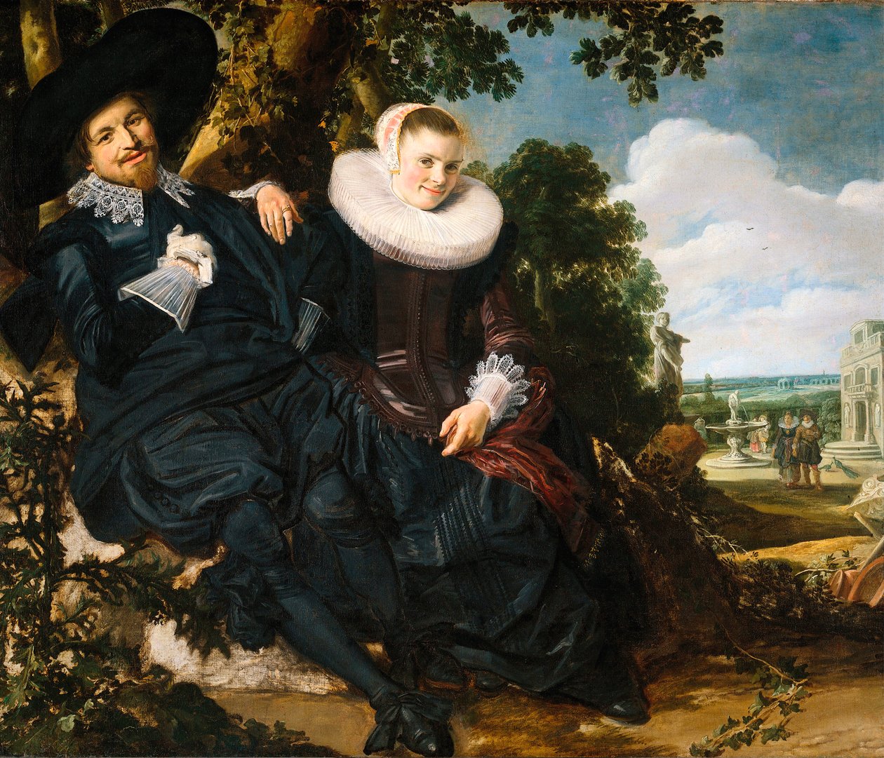 Ægteskabsportræt af Isaac Abrahamsz Massa og Beatrix van der Laen