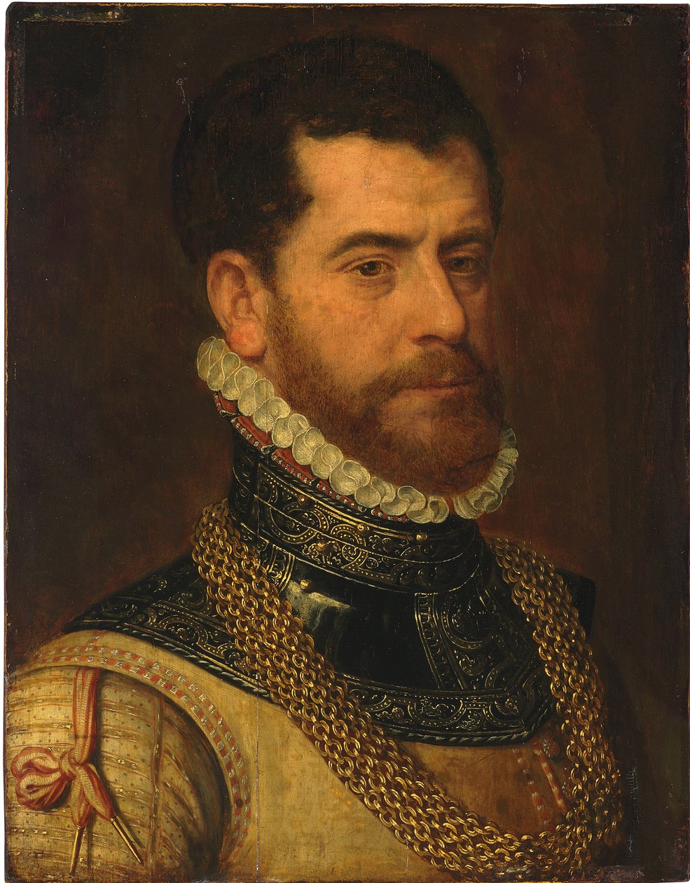 Portræt af en herre med monogram af Don Gaspar de Haro y Guzman af Frans I Pourbus