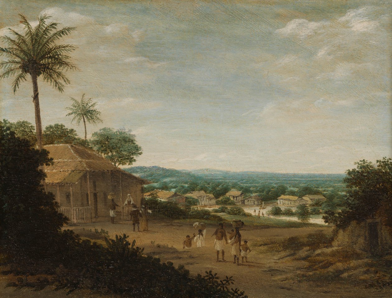Brasiliansk landsby brasiliansk landsby af Frans Post