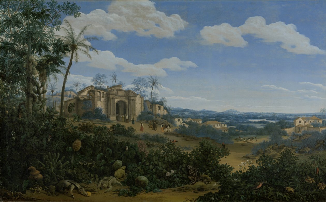 Udsigt over Olinda, Brasilien af Frans Post
