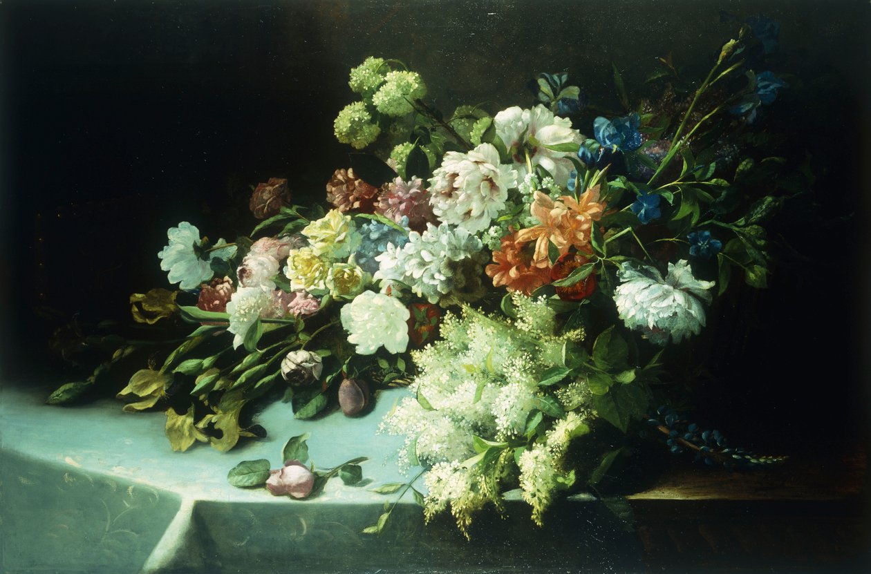 Blomsterstilleben af Frans Mortelmans