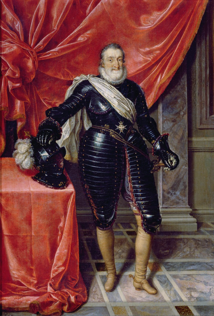Henrik IV, konge af Frankrig, i rustning, ca. 1610 af Frans Pourbus the Younger