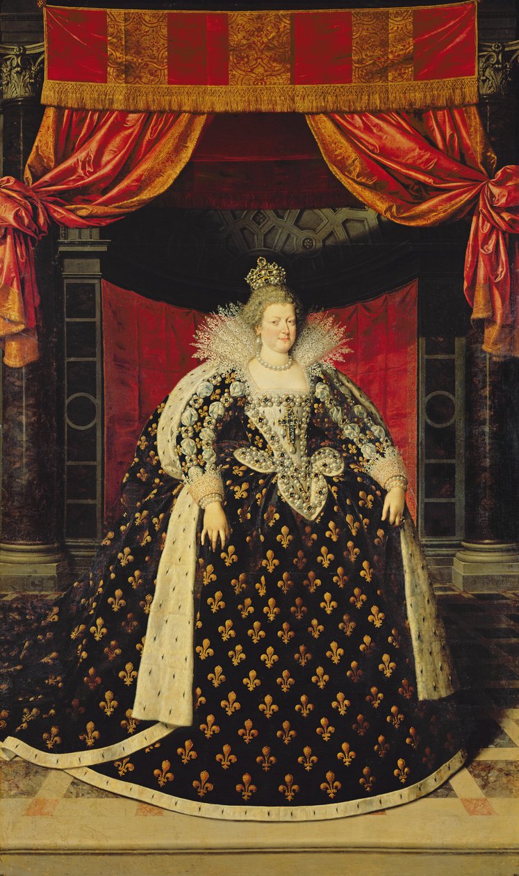 Marie de Medici (1573-1642) i kroningsklæder, ca. 1610 af Frans Pourbus the Younger