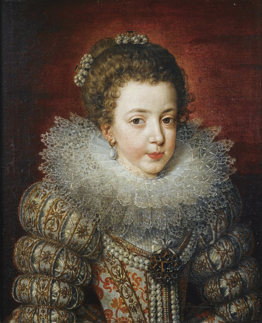 Portræt af Elisabeth af Frankrig 1602-1644, Spaniens dronning af Frans Pourbus the Younger