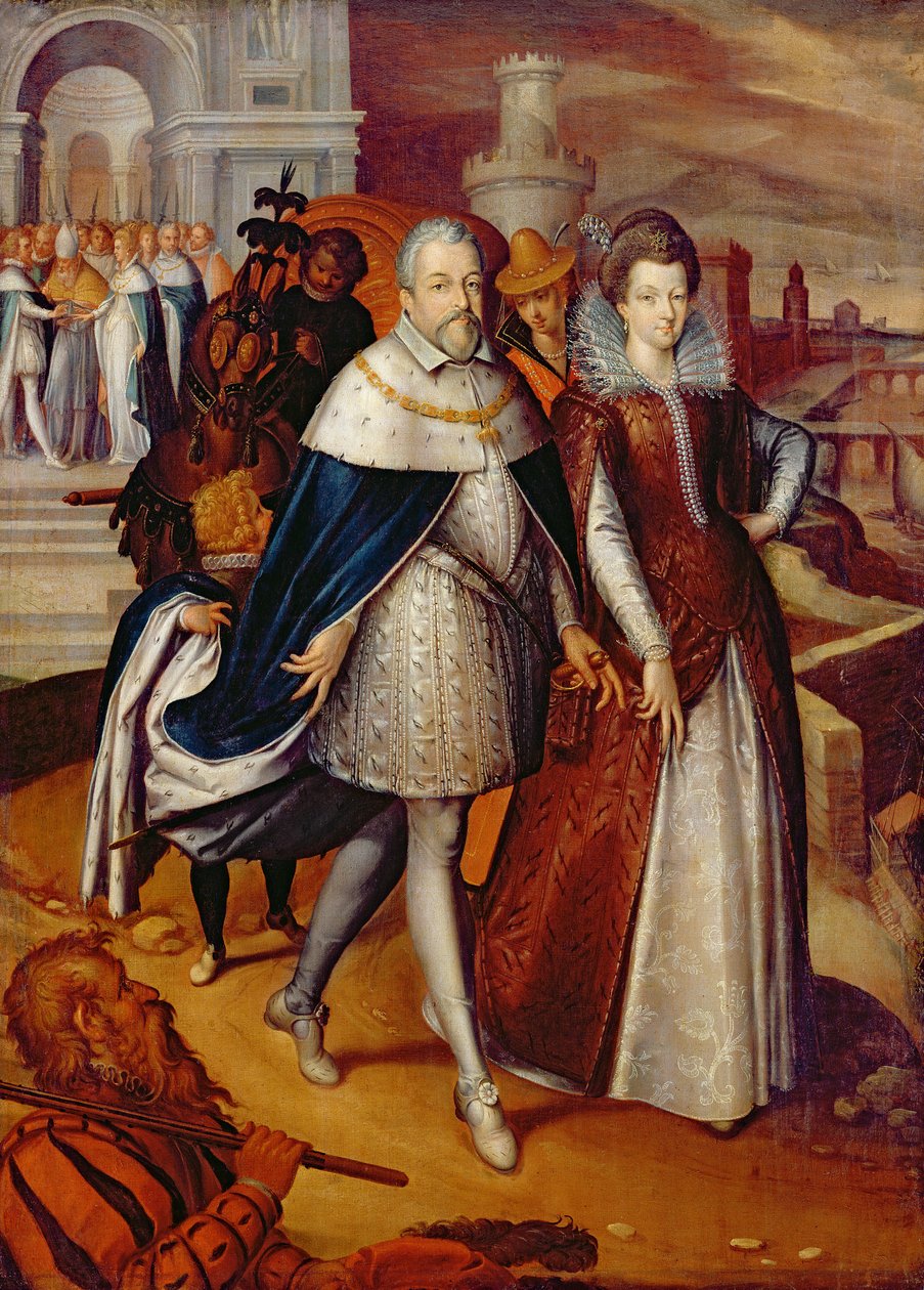 Portræt af Ferdinand I (1549-1609), storhertug af Toscana, og hans niece Marie (1573-1642), Henri IV