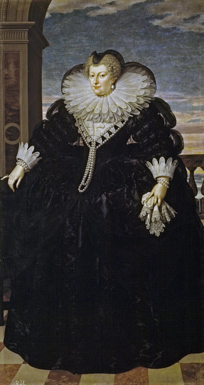 Portræt af Marie de Medici 1575-1642 af Frans Pourbus the Younger