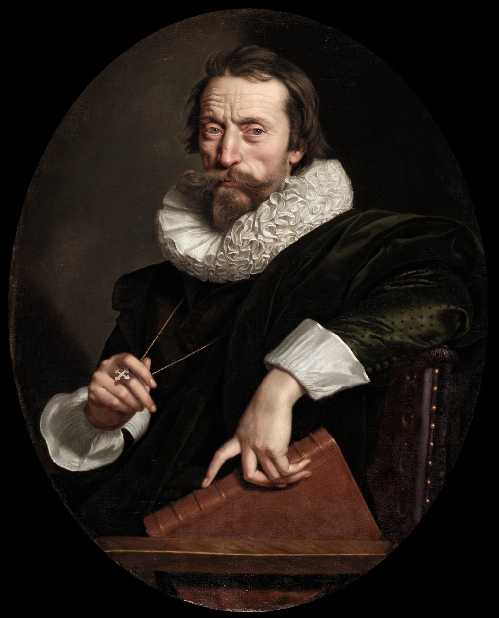 Portræt af den italienske digter Giambattista Marino af Frans Pourbus the Younger