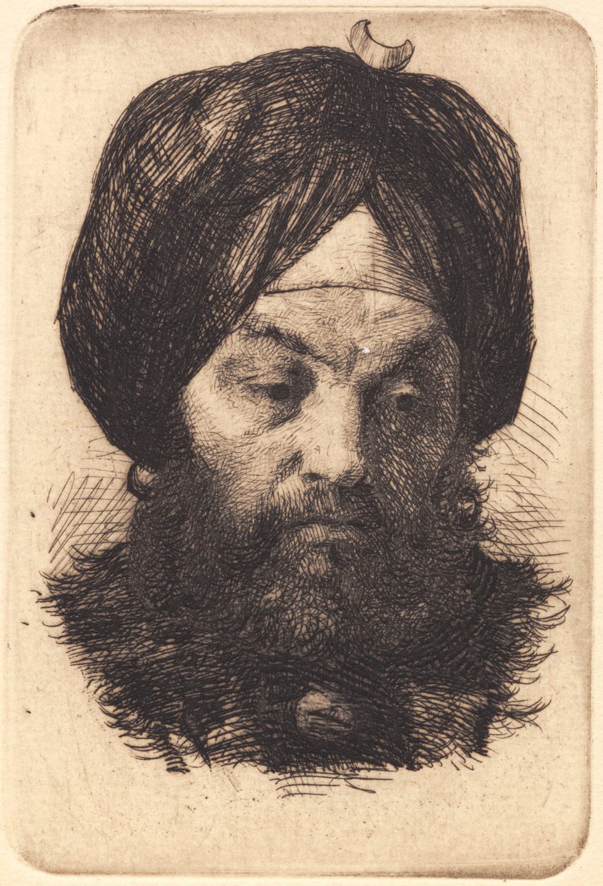 Mand med turban af Frans Schwartz