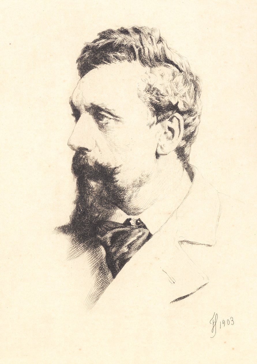 Portræt af Carl Bloch af Frans Schwartz