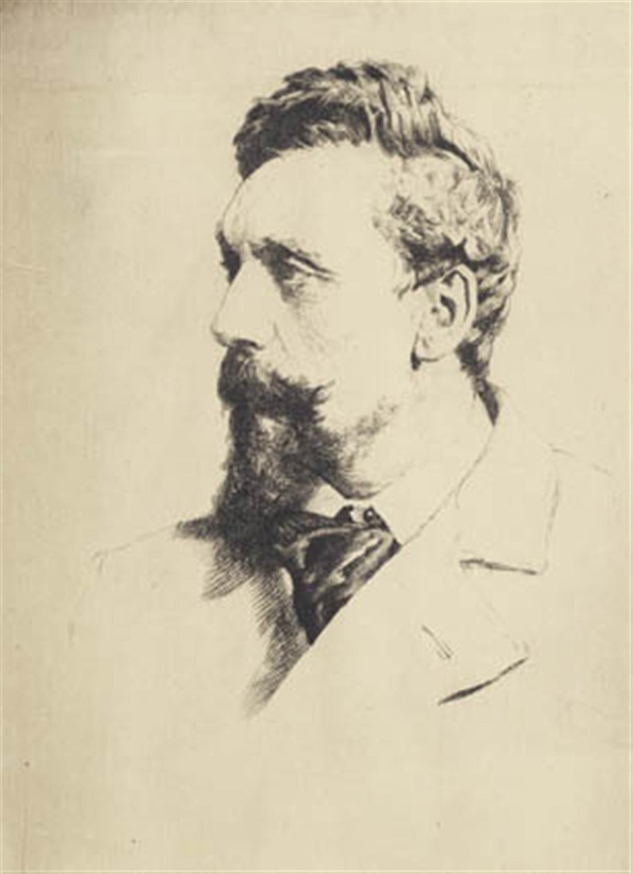 Portræt af Carl Bloch af Frans Schwartz