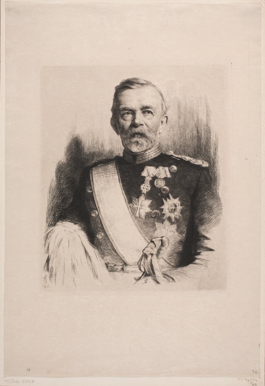 Portræt af Generalmajor L. Koefoed af Frans Schwartz