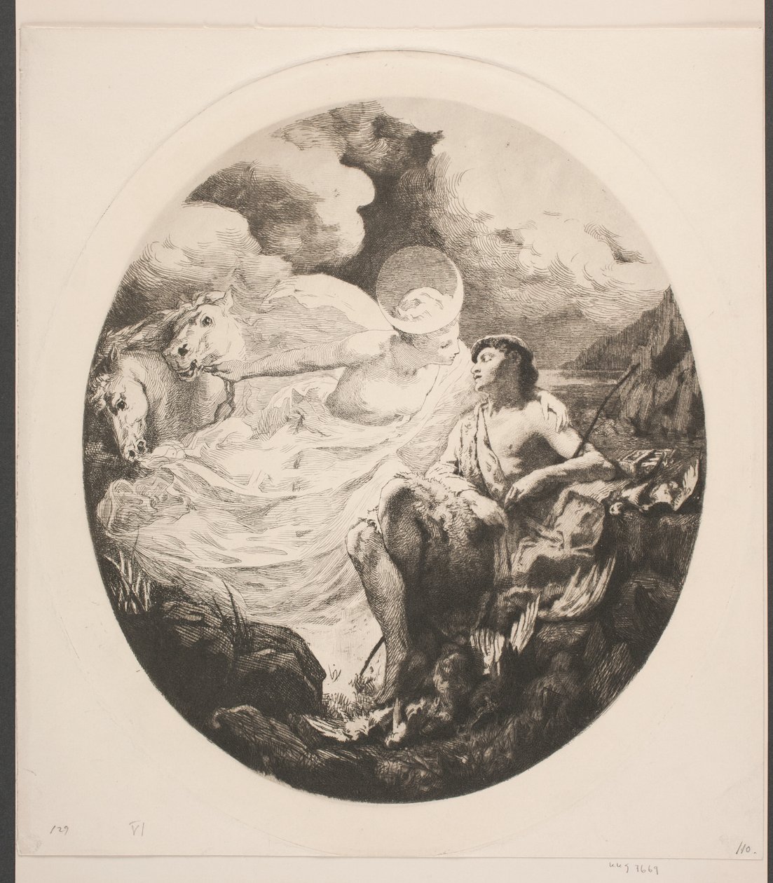 Selene og Endymion af Frans Schwartz