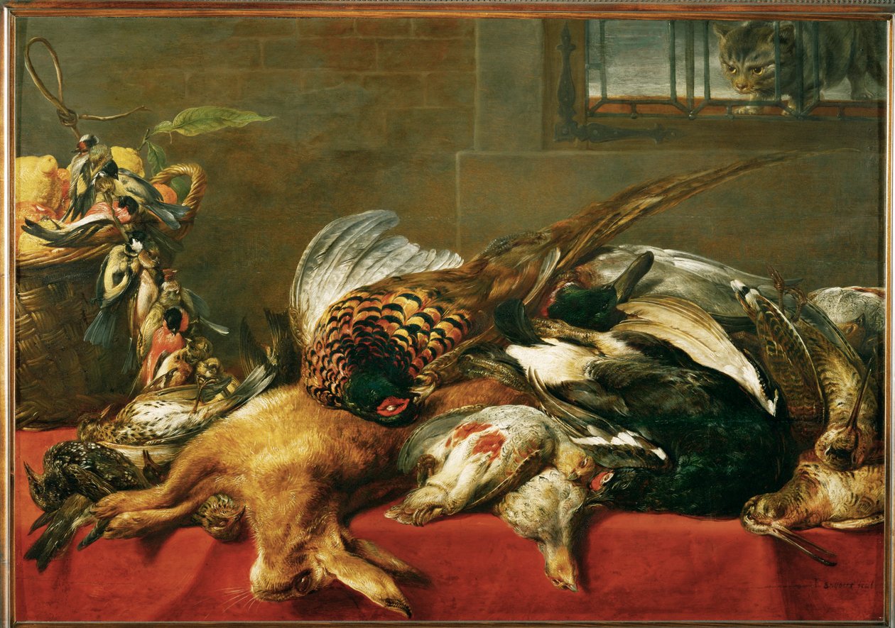 Stilleben med jagt af Frans Snyders or Snijders