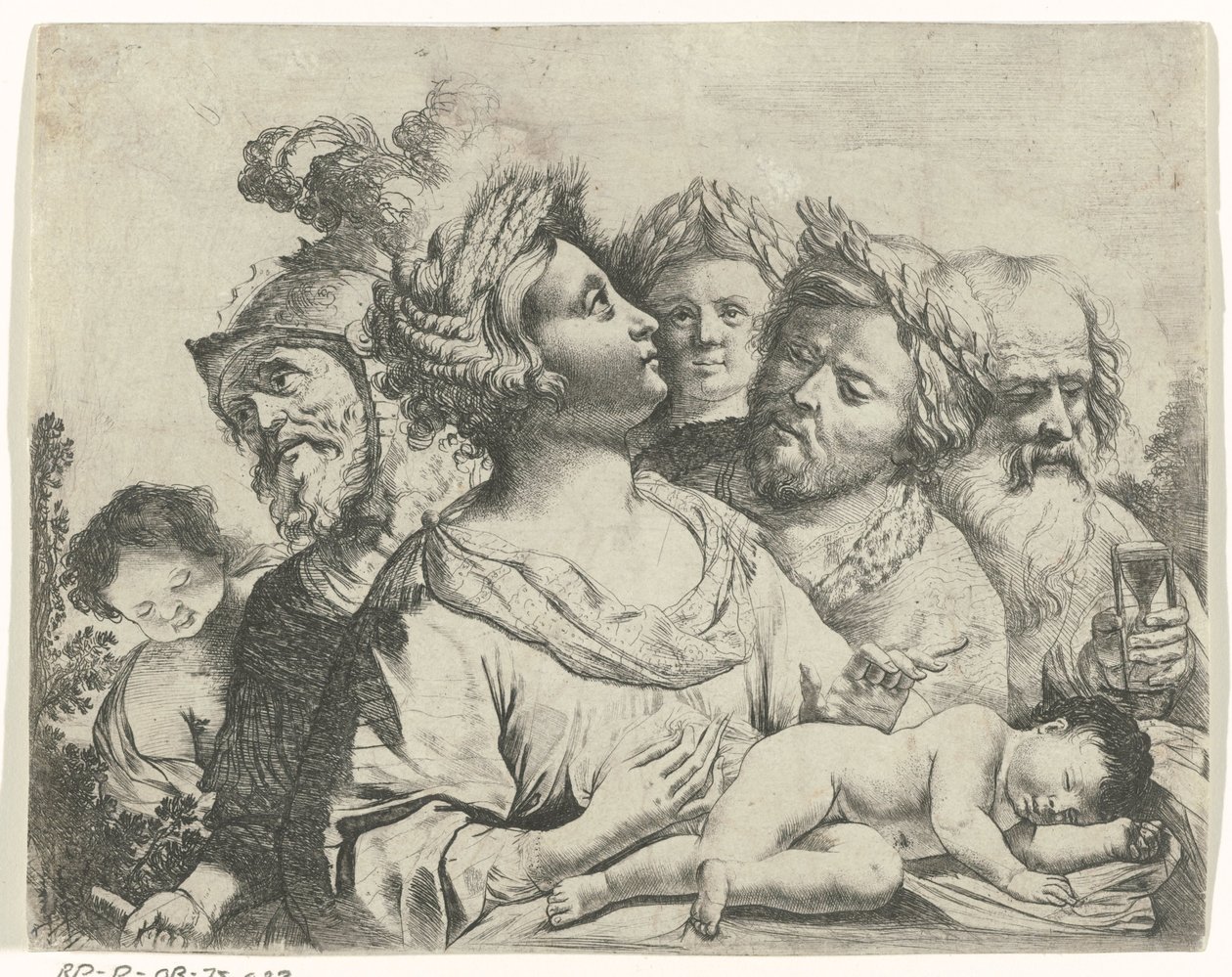 Ceres, Mars og Saturn (De fire tidsaldre) af Frans van Mieris (II) (rejected attribution)