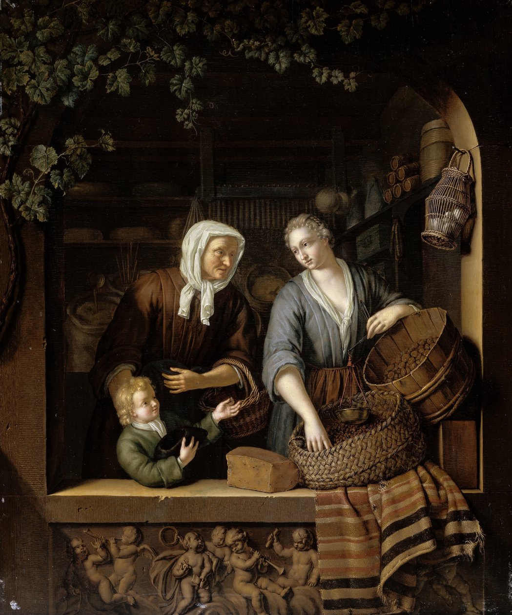 Købmandens Butik købmanden af Frans van Mieris (II)