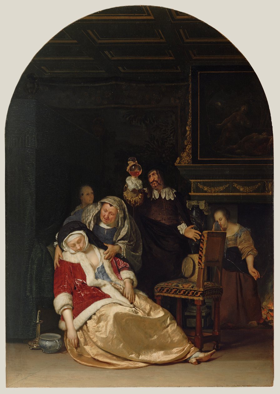 Lægens besøg af Frans van Mieris the Elder