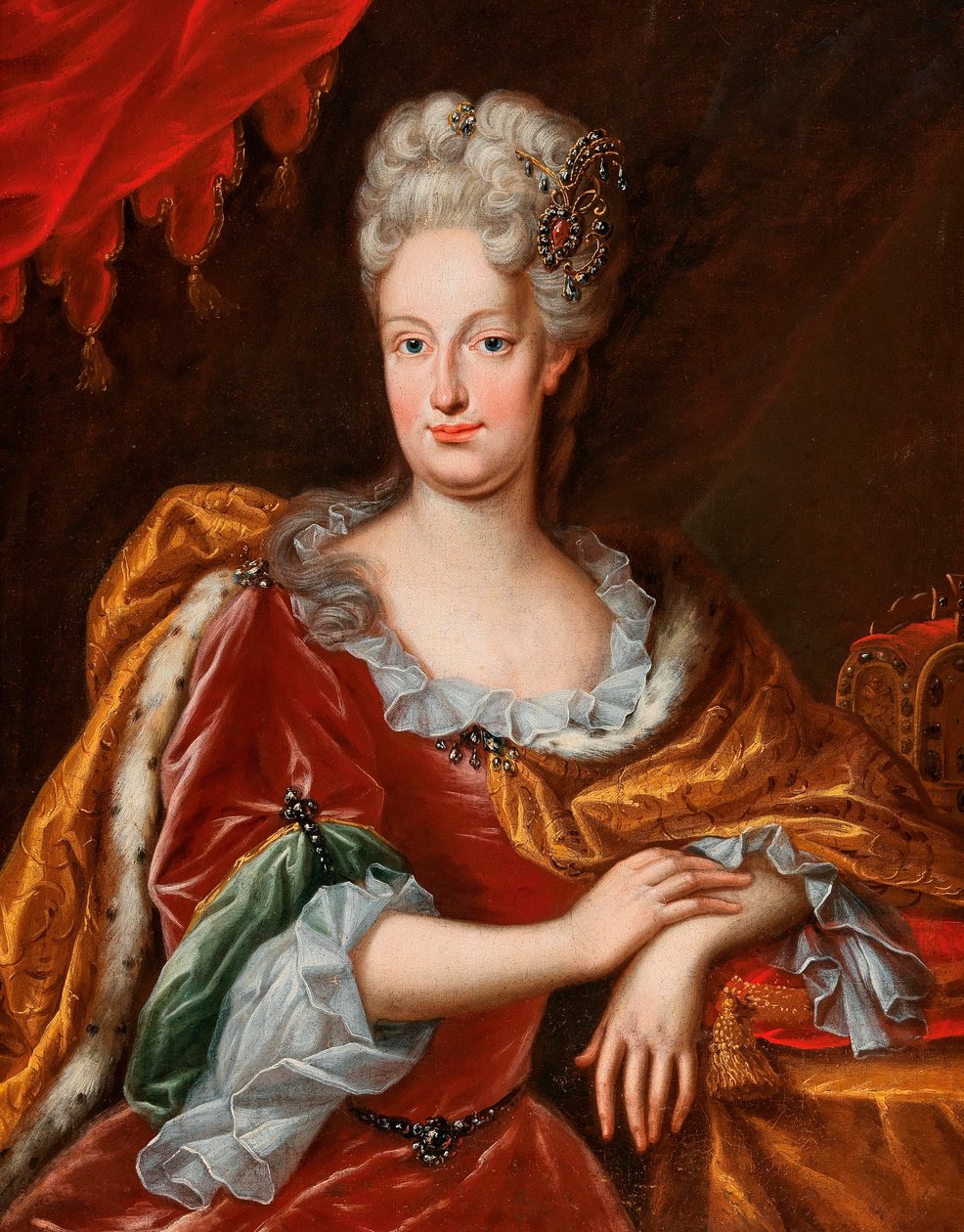 Portræt af kejserinde Elisabeth Christine (1691-1750) af Frans van Stampart