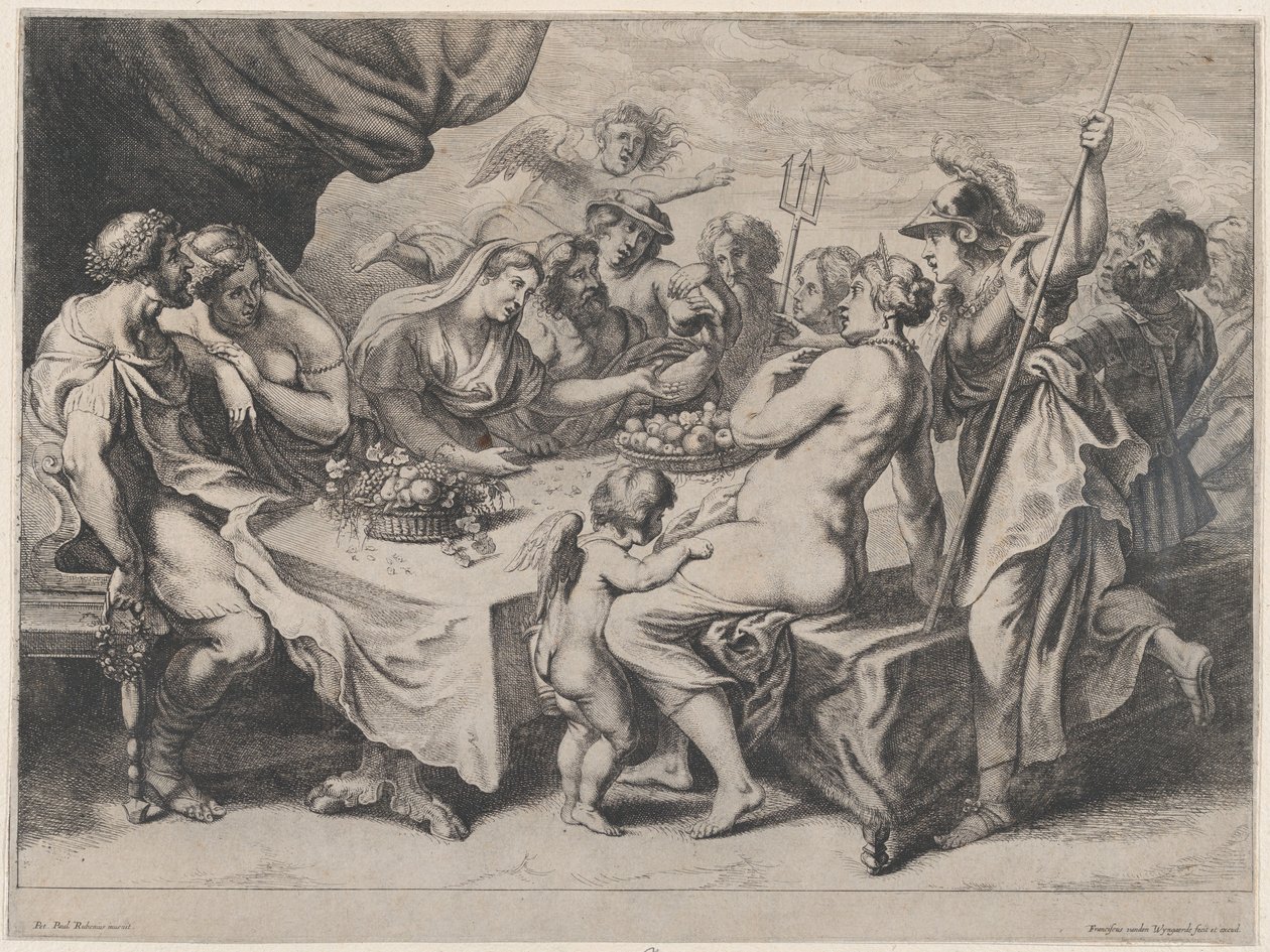 Bryllupsfesten for Peleus og Thetis, 1636-79. af Frans van den Wyngaerde