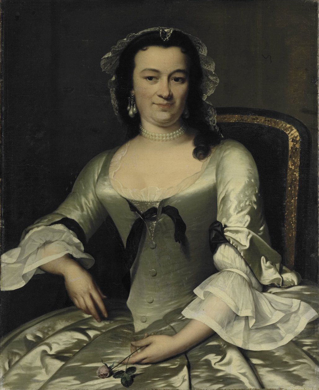 Portræt af Maria Henriëtte van de Pol, Hustru til Willem Sautijn af Frans van der Mijn