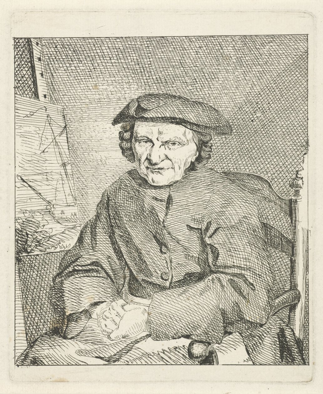 Portræt af Adam Silo af Frans van der Mijn