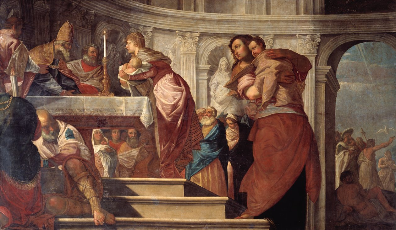 Præsentationen af Kristus i templet og Kristi dåb af Frantz Cleyn