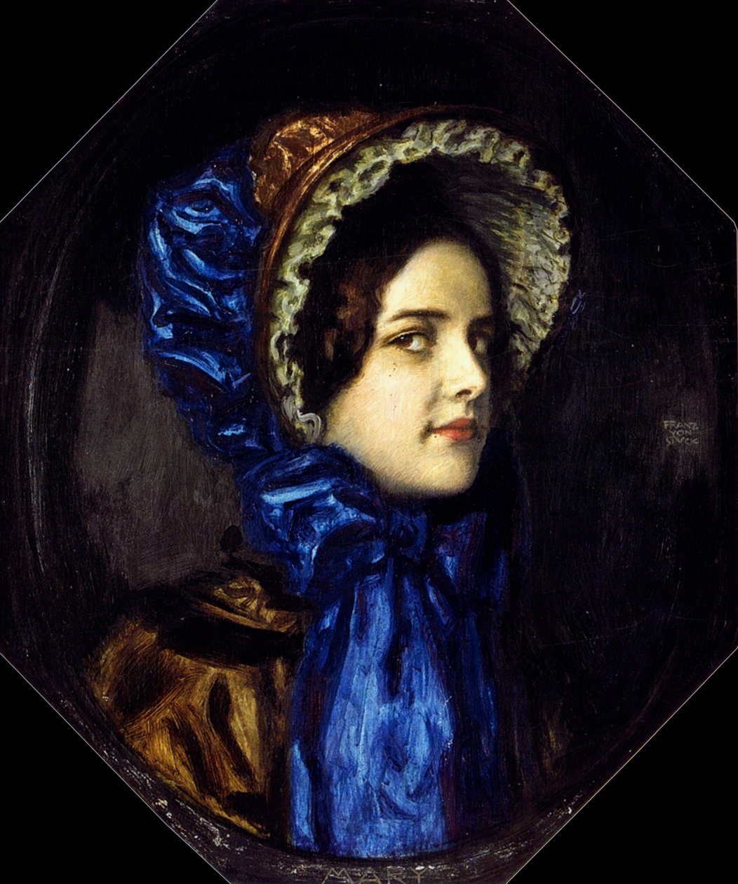 Mary med en Biedermeier -hat af Franz von Stuck