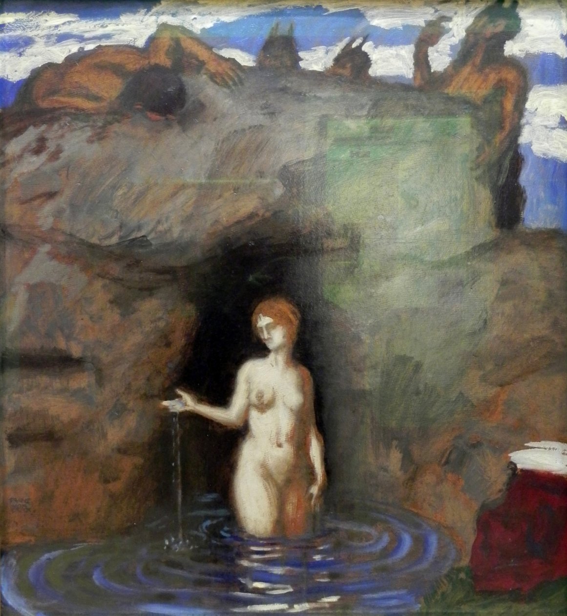 Forårsnymfe og fauner af Franz von Stuck