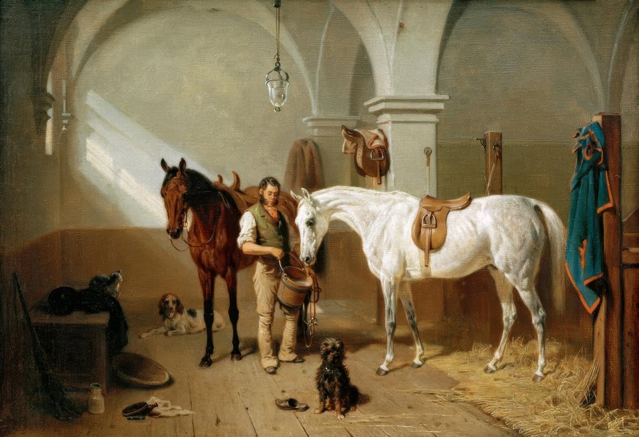 Hestestald af Franz Adam