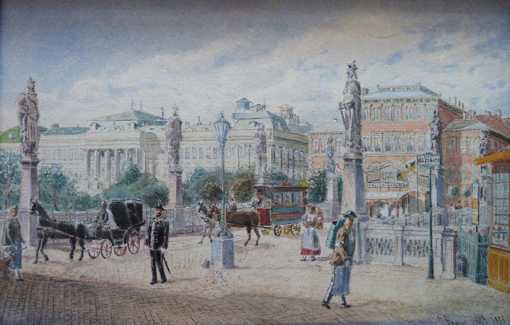 Elisabeth Brucke i Wien Engelsk: Elisabeth bridge i Wien af Franz Alt