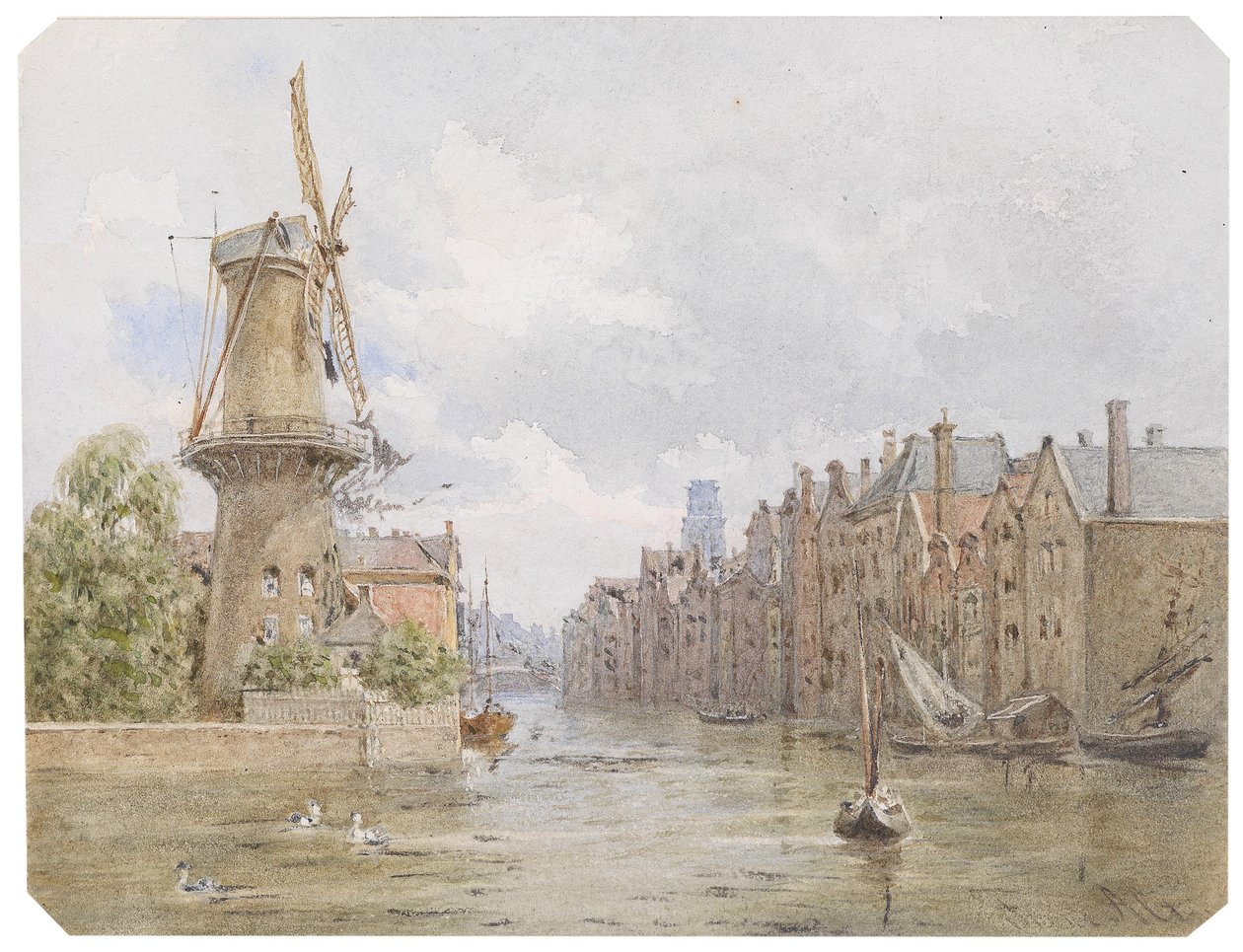 Kanal i Rotterdam af Franz Alt