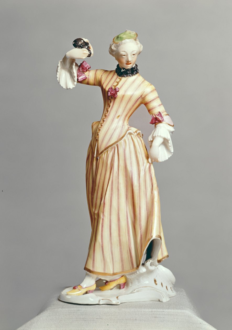 Figur af Columbine, fra Commedia dellArte, Nymphenburg, ca.1760 (porcelæn) af Franz Anton Bustelli