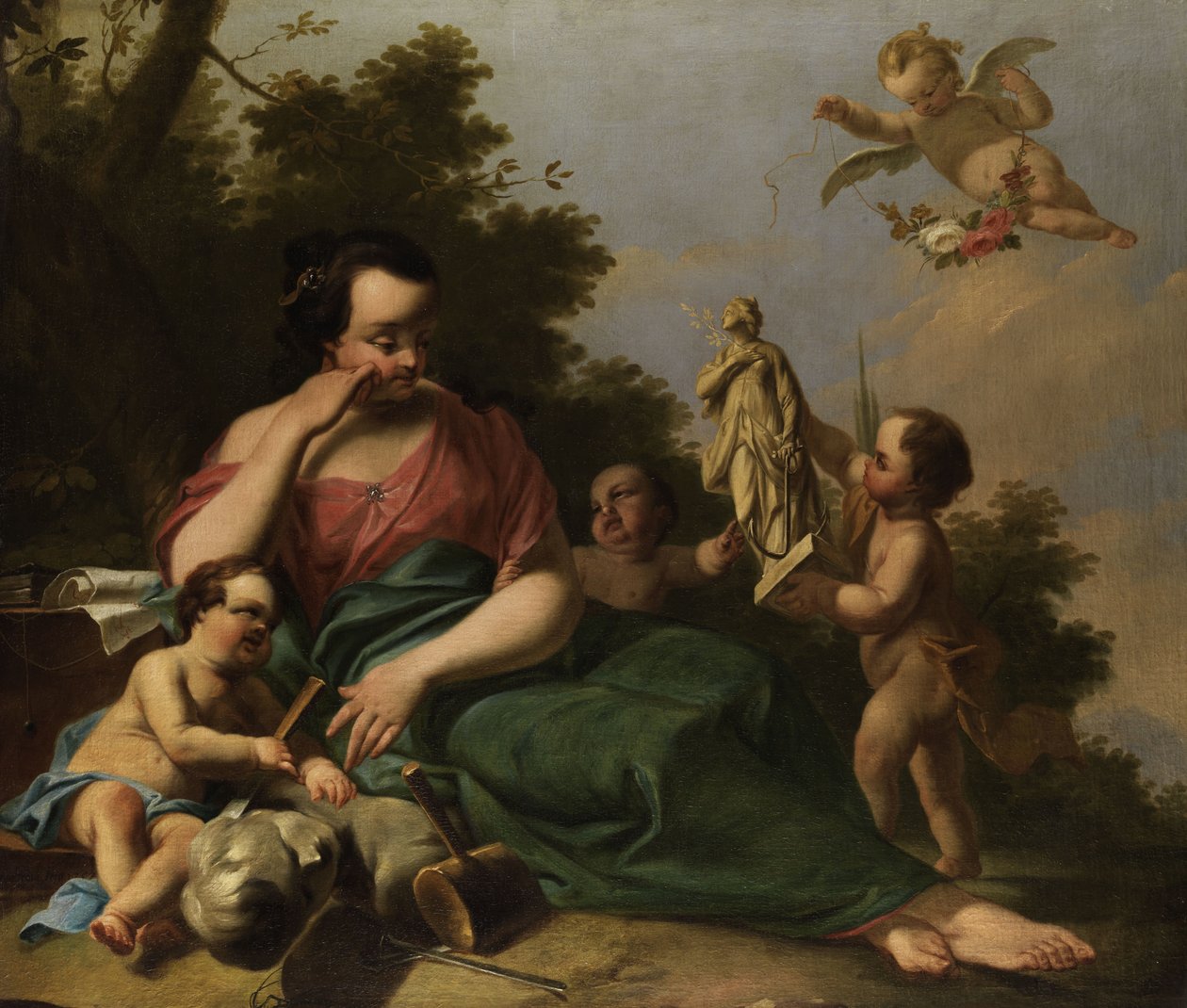 Skulpturens allegori af Franz Anton Ermeltraut