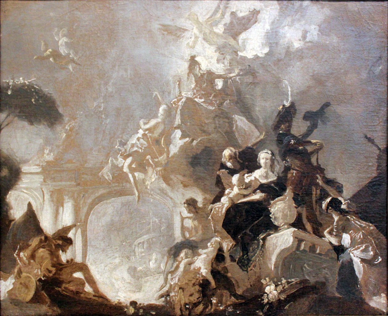 Undersøgelse til et loftsmaleri af Franz Anton Maulbertsch
